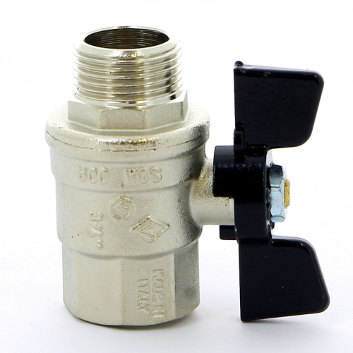 Кран шаровой НВ OREGON бабочка BUGATTI 3/4