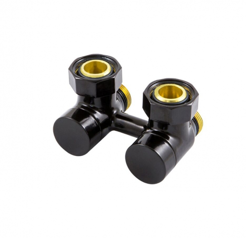 Узел подключения угловой Schlosser 3/4 x M22x1,5, RAL 9005 черный (601000101)