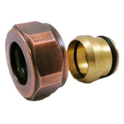 Резьбовое соединение Schlosser для медных труб, античная медь GW 22x1.5 x 15MM (602500002.11)