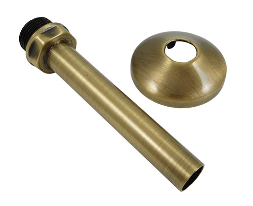 Соединительная трубка с розеткой Schlosser, 15*1-G1/2,длина 110 мм,розетка d-50мм, Античная латунь (603000067.10)