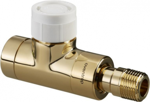 1163172 Oventrop Термостатический вентиль "E" Ду15, 1/2", PN10, прямой, позолоченный