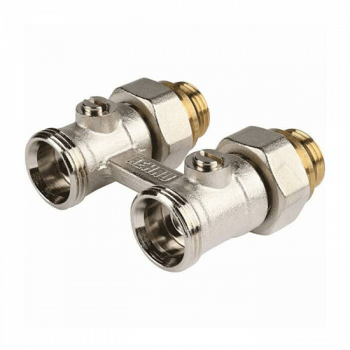 12407271001 REHAU Блок шаровых кранов с соединительным ниппелем прямой