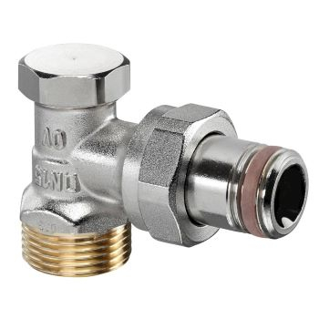 1091072 Вентиль Oventrop Combi 2 на обратную подводку DN 15, PN 10, угловой, G ¾ НР x R ½ НР