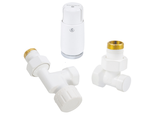 Комплект Schlosser DN15 GZ1/2 x GW1/2 аксиальный с термостатом Мини M30x1,5 цвет Белый (602200126)