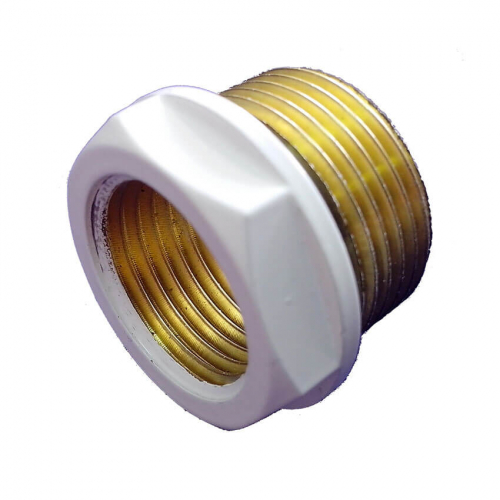 Переходник 3/4 нр на 1/2 вр Белый, с уплотнителем(603000071)