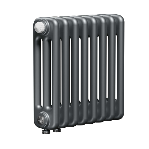 Радиатор 3-х трубчатый RIFAR TUBOG VENTIL 3042-5 сек. подключение нижнее одностороннее с термоклапаном (DV1), цвет:  серый TI - Титан (матовый)