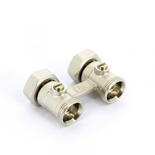 Узел запорно-присоединительный для 2-трубной системы НВ 1/2"х3/4"ЕК прямой