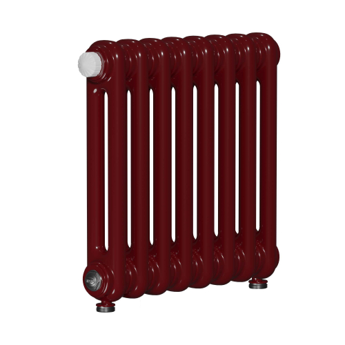 Радиатор 2-х трубчатый RIFAR TUBOG VENTIL 2062-50 сек. подключение нижнее разностороннее с термоклапаном (DV2), цвет:  красно-коричневый BO — Бордо