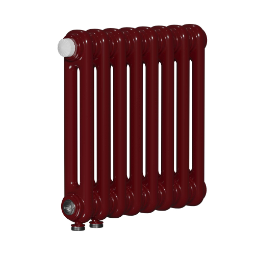 Радиатор 2-х трубчатый RIFAR TUBOG VENTIL 2062-5 сек. подключение нижнее одностороннее с термоклапаном (DV1), цвет:  красно-коричневый BO — Бордо