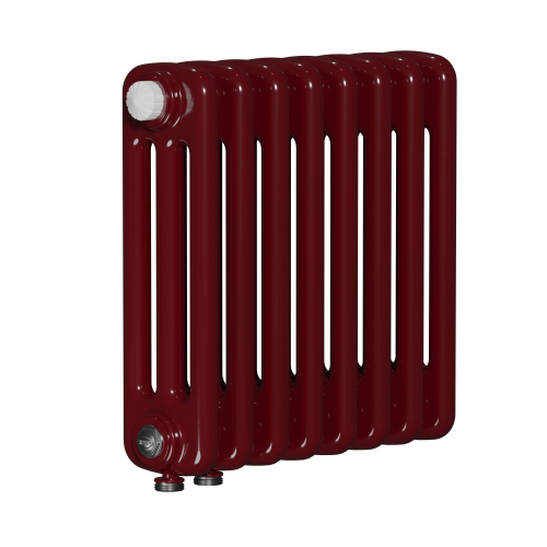 Радиатор 3-х трубчатый RIFAR TUBOG VENTIL 3042-5 сек. подключение нижнее одностороннее с термоклапаном (DV1), цвет:  красно-коричневый BO — Бордо