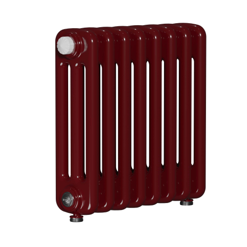 Радиатор 3-х трубчатый RIFAR TUBOG VENTIL 3047-50 сек. подключение нижнее разностороннее с термоклапаном (DV2), цвет:  красно-коричневый BO — Бордо