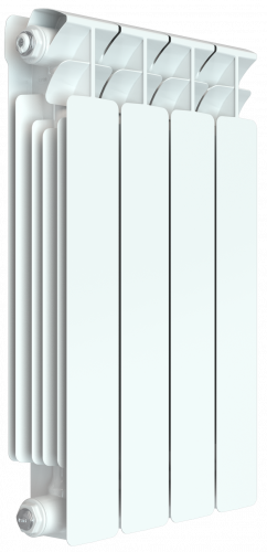 Биметаллический радиатор RIFAR BASE B500-14 сек. подключение боковое, цвет:  белый (глянцевый)