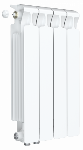 Биметаллический радиатор RIFAR MONOLIT VENTIL RMV500-6 сек. подключение нижнее правое (нпп), цвет:  белый (глянцевый)