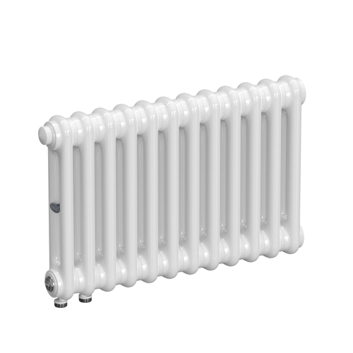 Радиатор 2-х трубчатый RIFAR TUBOG VENTIL 2037-12 сек. подключение нижнее одностороннее с термоклапаном (DV1), цвет:  белый (глянцевый)