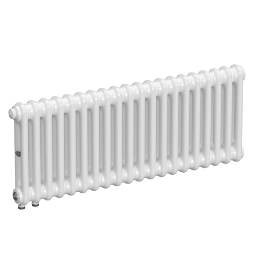 Радиатор 2-х трубчатый RIFAR TUBOG VENTIL 2037-20 сек. подключение нижнее одностороннее с термоклапаном (DV1), цвет:  белый (глянцевый)