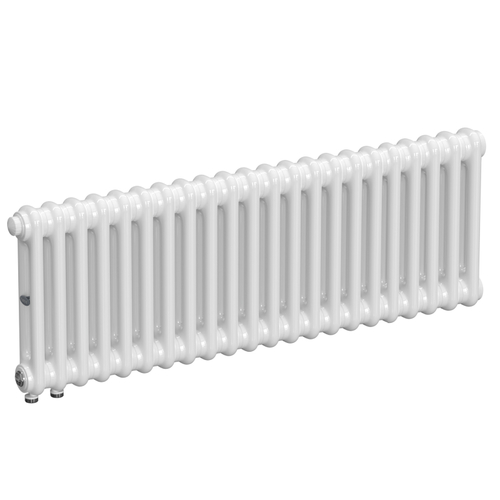 Радиатор 2-х трубчатый RIFAR TUBOG VENTIL 2037-22 сек. подключение нижнее одностороннее с термоклапаном (DV1), цвет:  белый (глянцевый)