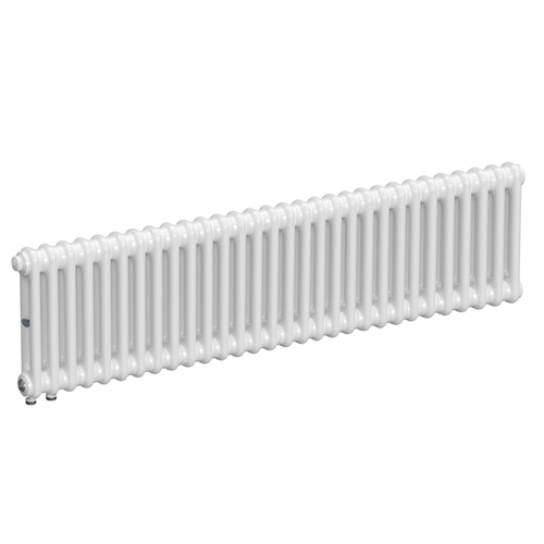 Радиатор 2-х трубчатый RIFAR TUBOG VENTIL 2037-30 сек. подключение нижнее одностороннее с термоклапаном (DV1), цвет:  белый (глянцевый)