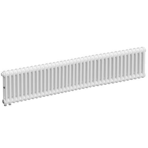 Радиатор 2-х трубчатый RIFAR TUBOG VENTIL 2037-38 сек. подключение нижнее одностороннее с термоклапаном (DV1), цвет:  белый (глянцевый)