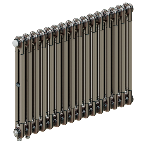 Радиатор 2-х трубчатый RIFAR TUBOG VENTIL 2057-16 сек. подключение нижнее одностороннее с термоклапаном (DV1), цвет: технолак TL