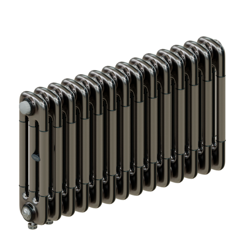 Радиатор 3-х трубчатый RIFAR TUBOG VENTIL 3037-14 сек. подключение нижнее одностороннее с термоклапаном (DV1), цвет: технолак TL