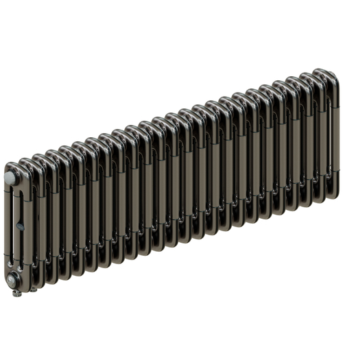 Радиатор 3-х трубчатый RIFAR TUBOG VENTIL 3037-24 сек. подключение нижнее одностороннее с термоклапаном (DV1), цвет: технолак TL