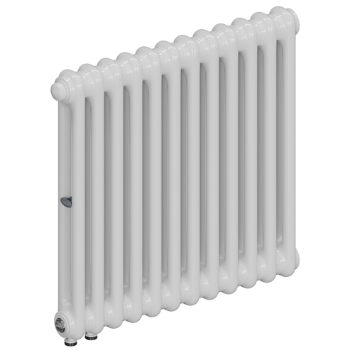 Радиатор 2-х трубчатый RIFAR TUBOG VENTIL 2052-12 сек. подключение нижнее одностороннее с термоклапаном (DV1), цвет:  белый (глянцевый)