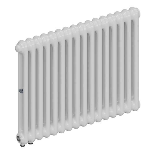 Радиатор 2-х трубчатый RIFAR TUBOG VENTIL 2057-16 сек. подключение нижнее одностороннее с термоклапаном (DV1), цвет:  белый (глянцевый)