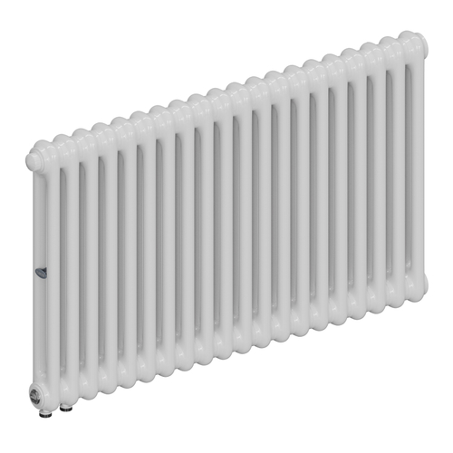 Радиатор 2-х трубчатый RIFAR TUBOG VENTIL 2057-20 сек. подключение нижнее одностороннее с термоклапаном (DV1), цвет:  белый (глянцевый)