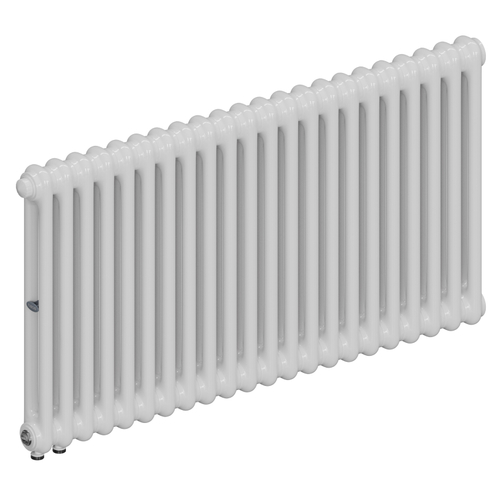 Радиатор 2-х трубчатый RIFAR TUBOG VENTIL 2057-22 сек. подключение нижнее одностороннее с термоклапаном (DV1), цвет:  белый (глянцевый)