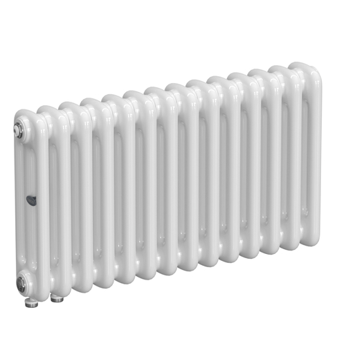 Радиатор 3-х трубчатый RIFAR TUBOG VENTIL 3037-14 сек. подключение нижнее одностороннее с термоклапаном (DV1), цвет:  белый (глянцевый)