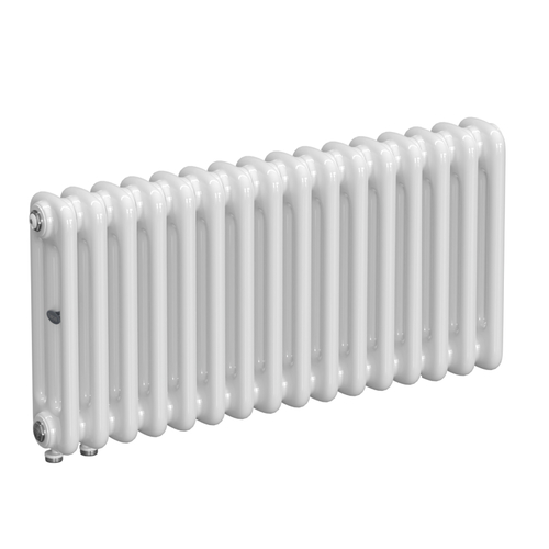 Радиатор 3-х трубчатый RIFAR TUBOG VENTIL 3042-16 сек. подключение нижнее одностороннее с термоклапаном (DV1), цвет:  белый (глянцевый)