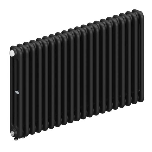 Радиатор 3-х трубчатый RIFAR TUBOG VENTIL 3057-20 сек. подключение нижнее одностороннее с термоклапаном (DV1), цвет:  черный AN - Антрацит (матовый)
