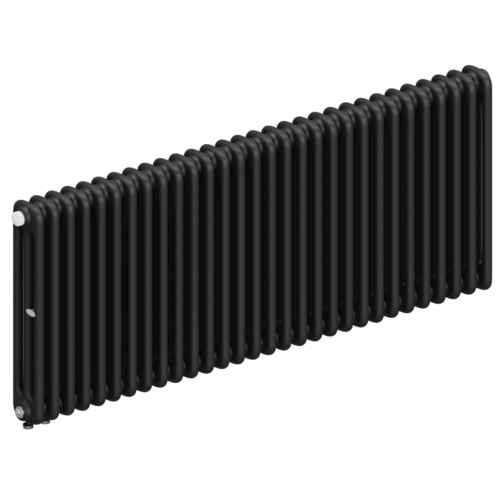 Радиатор 3-х трубчатый RIFAR TUBOG VENTIL 3057-30 сек. подключение нижнее одностороннее с термоклапаном (DV1), цвет:  черный AN - Антрацит (матовый)